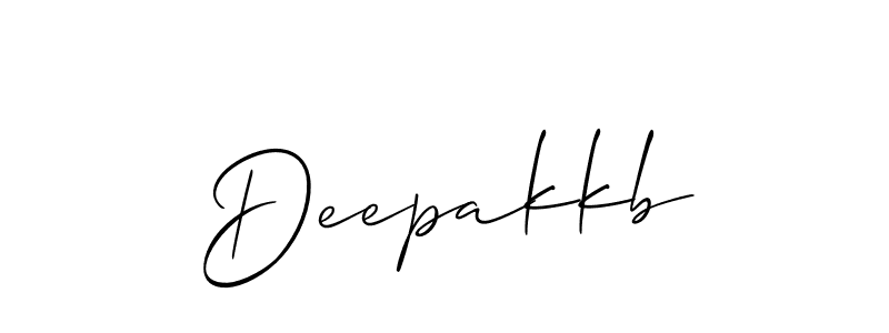 Use a signature maker to create a handwritten signature online. With this signature software, you can design (Allison_Script) your own signature for name Deepakkb. Deepakkb signature style 2 images and pictures png