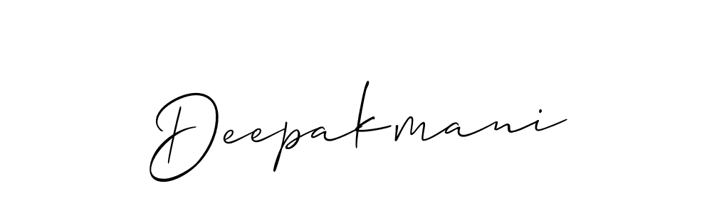 How to make Deepakmani signature? Allison_Script is a professional autograph style. Create handwritten signature for Deepakmani name. Deepakmani signature style 2 images and pictures png