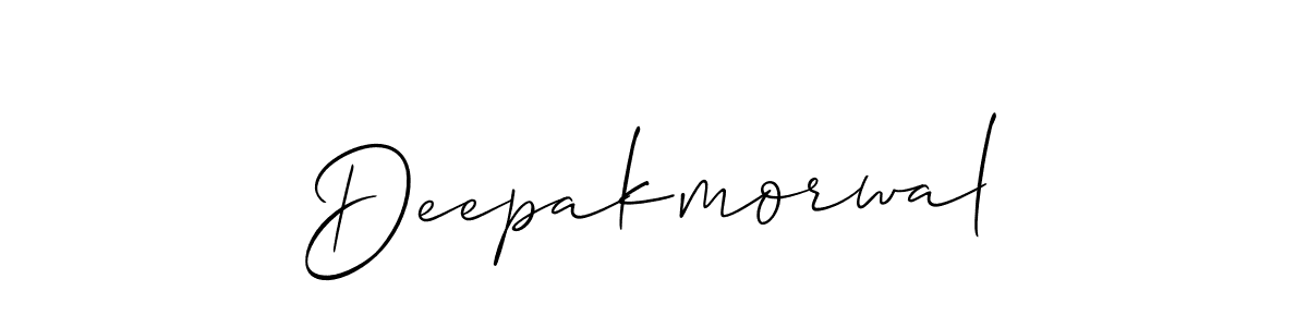 Design your own signature with our free online signature maker. With this signature software, you can create a handwritten (Allison_Script) signature for name Deepakmorwal. Deepakmorwal signature style 2 images and pictures png