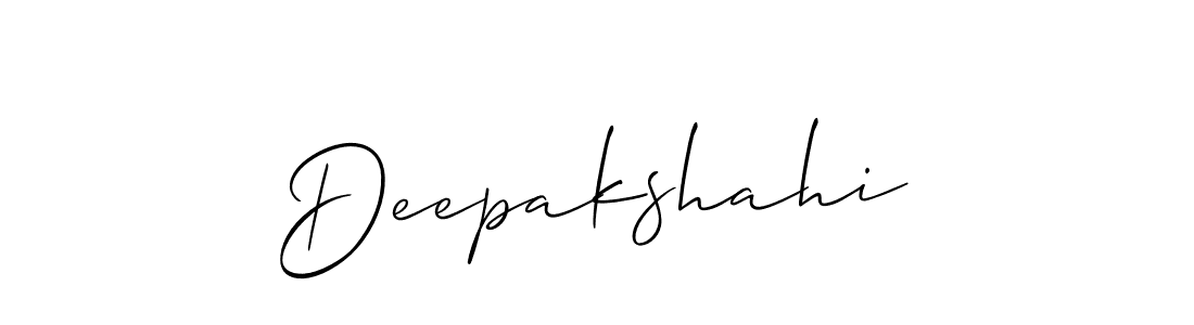 Use a signature maker to create a handwritten signature online. With this signature software, you can design (Allison_Script) your own signature for name Deepakshahi. Deepakshahi signature style 2 images and pictures png