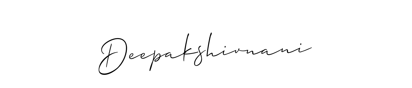 Make a beautiful signature design for name Deepakshivnani. With this signature (Allison_Script) style, you can create a handwritten signature for free. Deepakshivnani signature style 2 images and pictures png