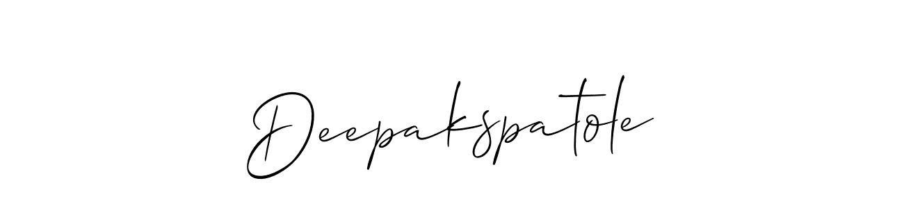 How to Draw Deepakspatole signature style? Allison_Script is a latest design signature styles for name Deepakspatole. Deepakspatole signature style 2 images and pictures png