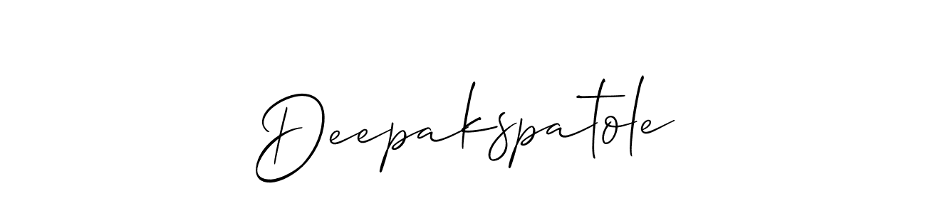 How to Draw Deepakspatole signature style? Allison_Script is a latest design signature styles for name Deepakspatole. Deepakspatole signature style 2 images and pictures png