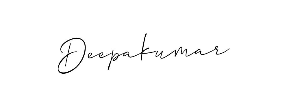 Create a beautiful signature design for name Deepakumar. With this signature (Allison_Script) fonts, you can make a handwritten signature for free. Deepakumar signature style 2 images and pictures png