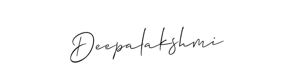 Design your own signature with our free online signature maker. With this signature software, you can create a handwritten (Allison_Script) signature for name Deepalakshmi. Deepalakshmi signature style 2 images and pictures png