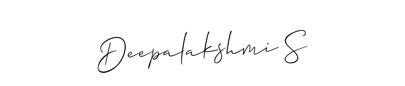 Make a beautiful signature design for name Deepalakshmi S. With this signature (Allison_Script) style, you can create a handwritten signature for free. Deepalakshmi S signature style 2 images and pictures png