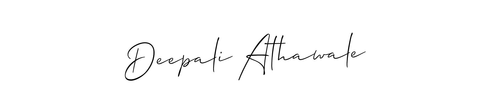 Design your own signature with our free online signature maker. With this signature software, you can create a handwritten (Allison_Script) signature for name Deepali Athawale. Deepali Athawale signature style 2 images and pictures png