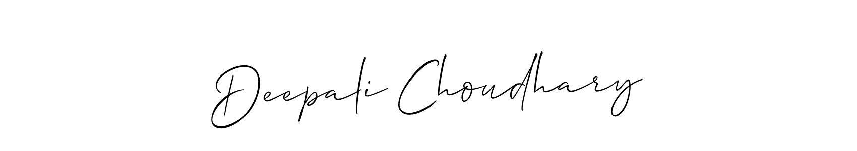 Make a beautiful signature design for name Deepali Choudhary. With this signature (Allison_Script) style, you can create a handwritten signature for free. Deepali Choudhary signature style 2 images and pictures png