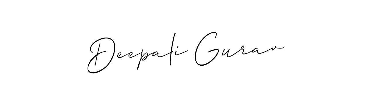 It looks lik you need a new signature style for name Deepali Gurav. Design unique handwritten (Allison_Script) signature with our free signature maker in just a few clicks. Deepali Gurav signature style 2 images and pictures png