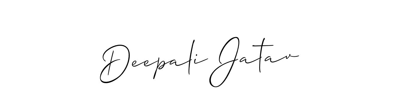 Deepali Jatav stylish signature style. Best Handwritten Sign (Allison_Script) for my name. Handwritten Signature Collection Ideas for my name Deepali Jatav. Deepali Jatav signature style 2 images and pictures png
