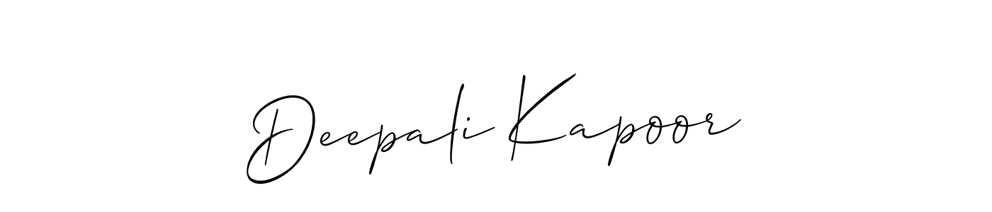 Make a beautiful signature design for name Deepali Kapoor. With this signature (Allison_Script) style, you can create a handwritten signature for free. Deepali Kapoor signature style 2 images and pictures png