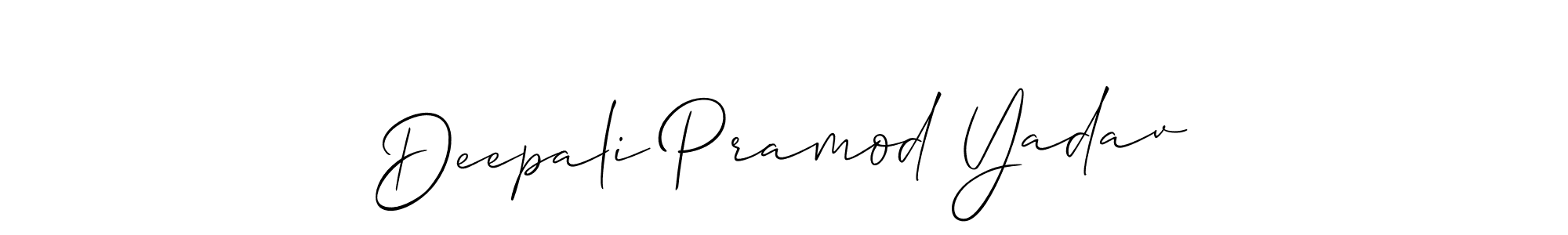 How to Draw Deepali Pramod Yadav signature style? Allison_Script is a latest design signature styles for name Deepali Pramod Yadav. Deepali Pramod Yadav signature style 2 images and pictures png