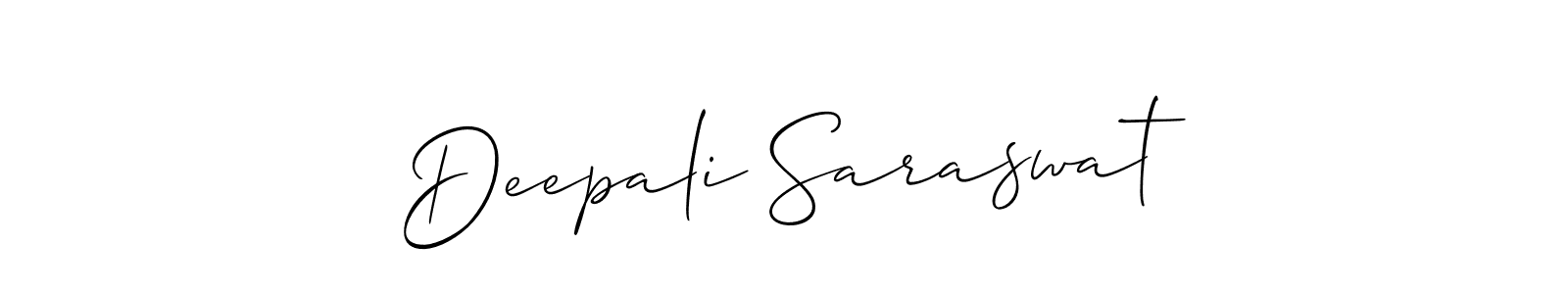 How to make Deepali Saraswat name signature. Use Allison_Script style for creating short signs online. This is the latest handwritten sign. Deepali Saraswat signature style 2 images and pictures png