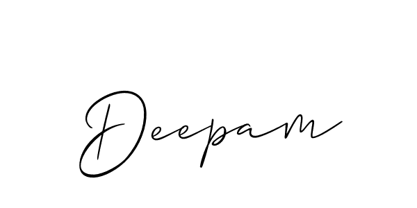How to make Deepam signature? Allison_Script is a professional autograph style. Create handwritten signature for Deepam name. Deepam signature style 2 images and pictures png
