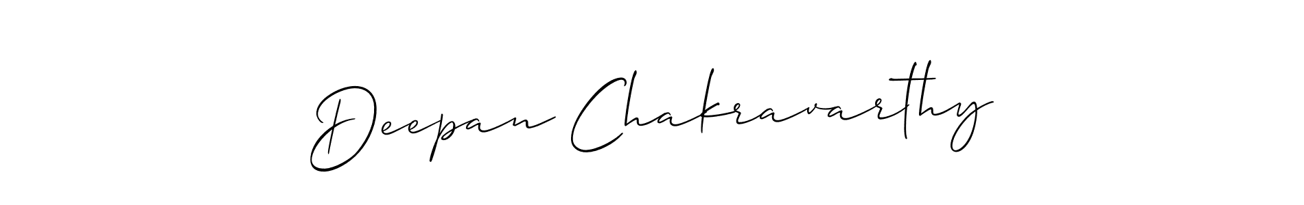 Make a beautiful signature design for name Deepan Chakravarthy. With this signature (Allison_Script) style, you can create a handwritten signature for free. Deepan Chakravarthy signature style 2 images and pictures png