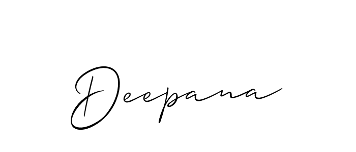 How to make Deepana signature? Allison_Script is a professional autograph style. Create handwritten signature for Deepana name. Deepana signature style 2 images and pictures png