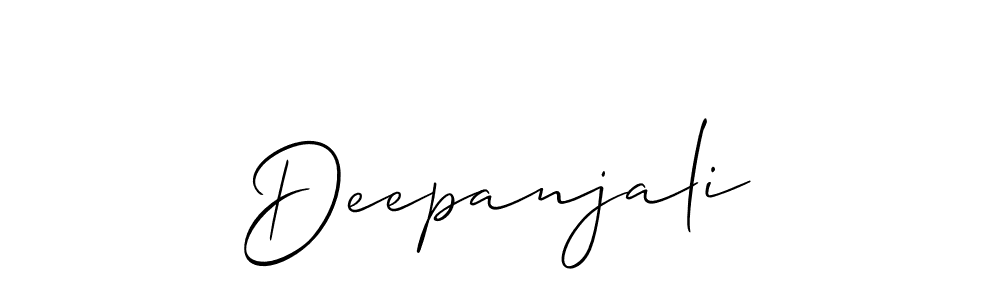 Allison_Script is a professional signature style that is perfect for those who want to add a touch of class to their signature. It is also a great choice for those who want to make their signature more unique. Get Deepanjali name to fancy signature for free. Deepanjali signature style 2 images and pictures png