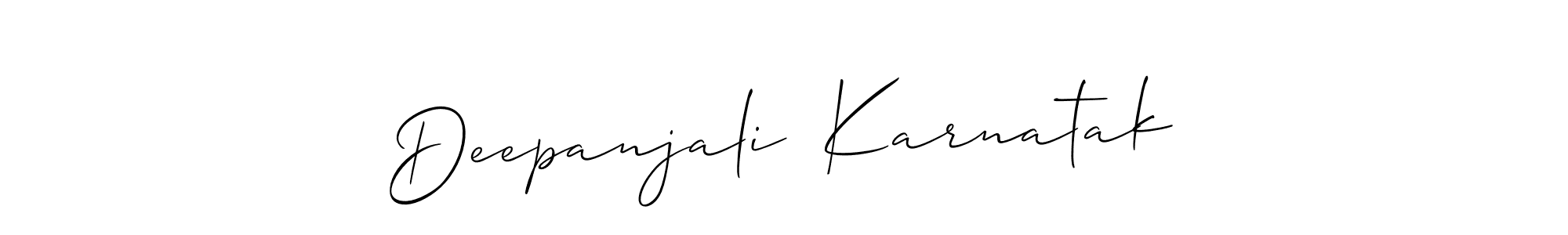 How to make Deepanjali  Karnatak signature? Allison_Script is a professional autograph style. Create handwritten signature for Deepanjali  Karnatak name. Deepanjali  Karnatak signature style 2 images and pictures png
