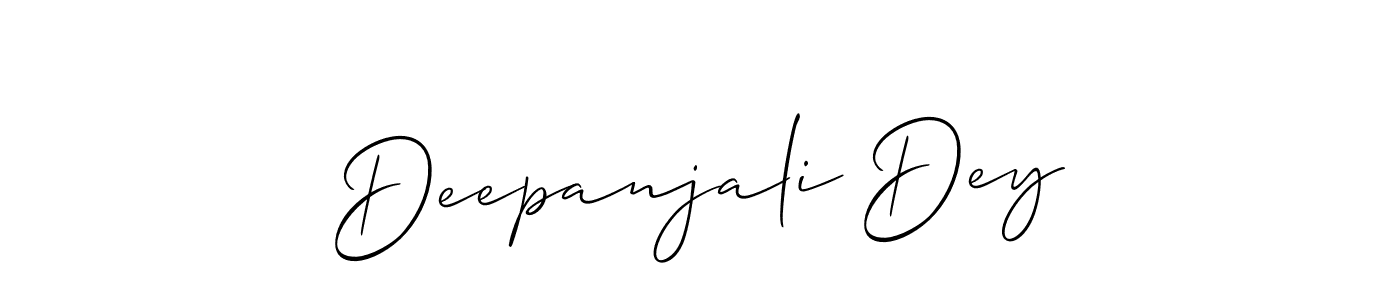 Use a signature maker to create a handwritten signature online. With this signature software, you can design (Allison_Script) your own signature for name Deepanjali Dey. Deepanjali Dey signature style 2 images and pictures png