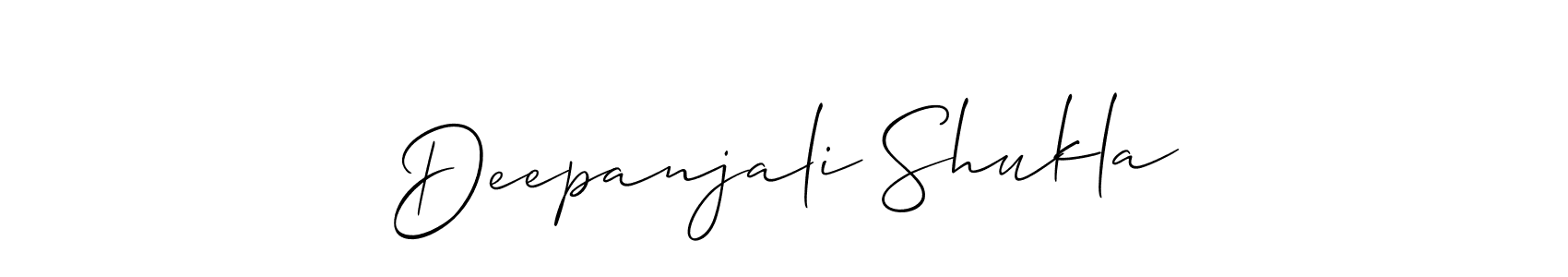 Deepanjali Shukla stylish signature style. Best Handwritten Sign (Allison_Script) for my name. Handwritten Signature Collection Ideas for my name Deepanjali Shukla. Deepanjali Shukla signature style 2 images and pictures png