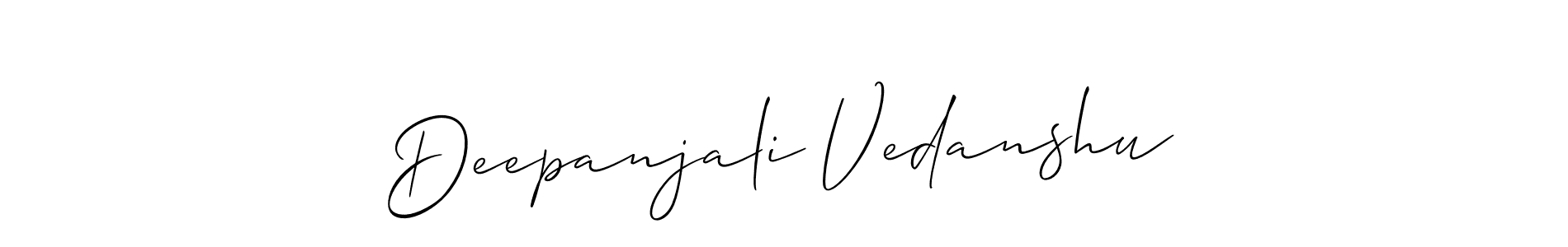 Once you've used our free online signature maker to create your best signature Allison_Script style, it's time to enjoy all of the benefits that Deepanjali Vedanshu name signing documents. Deepanjali Vedanshu signature style 2 images and pictures png