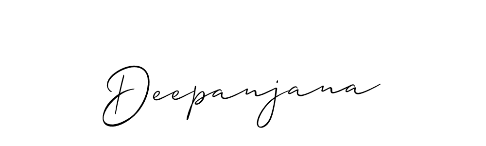 Use a signature maker to create a handwritten signature online. With this signature software, you can design (Allison_Script) your own signature for name Deepanjana. Deepanjana signature style 2 images and pictures png