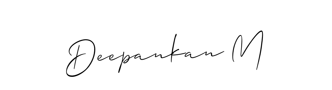 How to make Deepankan M name signature. Use Allison_Script style for creating short signs online. This is the latest handwritten sign. Deepankan M signature style 2 images and pictures png