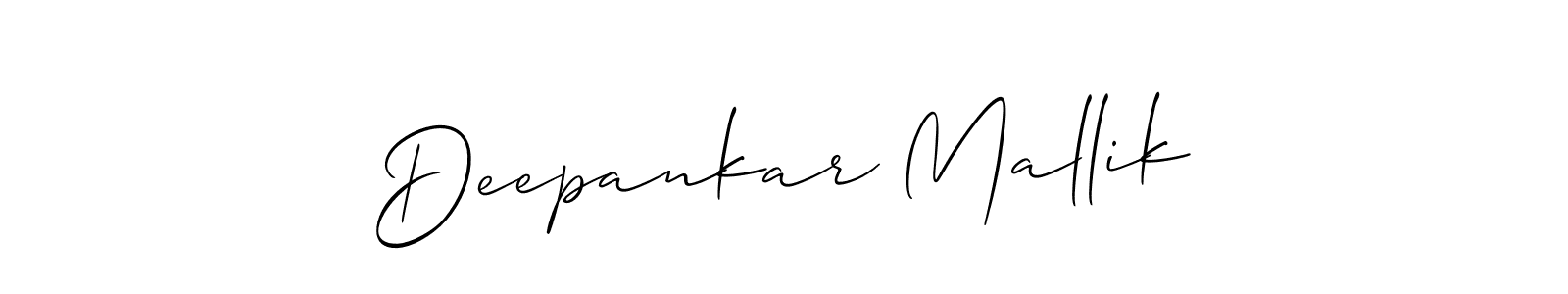 Allison_Script is a professional signature style that is perfect for those who want to add a touch of class to their signature. It is also a great choice for those who want to make their signature more unique. Get Deepankar Mallik name to fancy signature for free. Deepankar Mallik signature style 2 images and pictures png