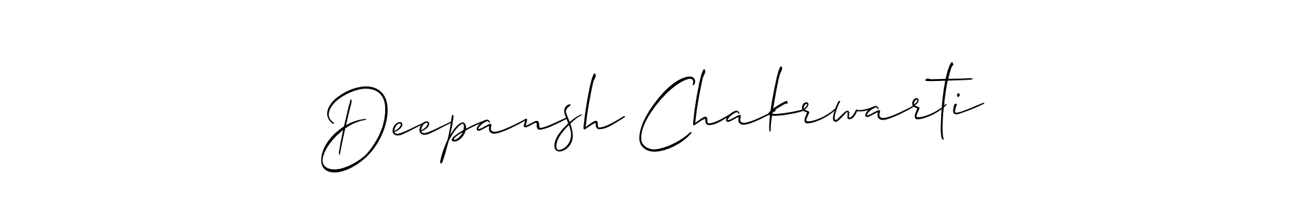 Make a short Deepansh Chakrwarti signature style. Manage your documents anywhere anytime using Allison_Script. Create and add eSignatures, submit forms, share and send files easily. Deepansh Chakrwarti signature style 2 images and pictures png