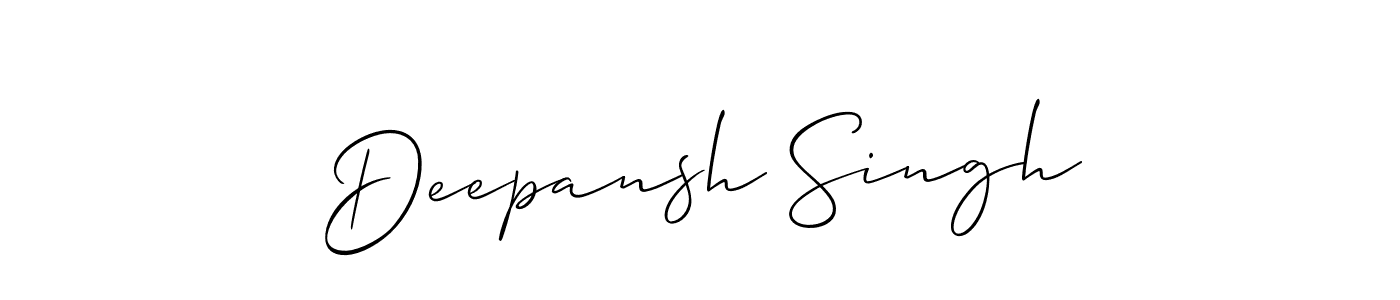 It looks lik you need a new signature style for name Deepansh Singh. Design unique handwritten (Allison_Script) signature with our free signature maker in just a few clicks. Deepansh Singh signature style 2 images and pictures png