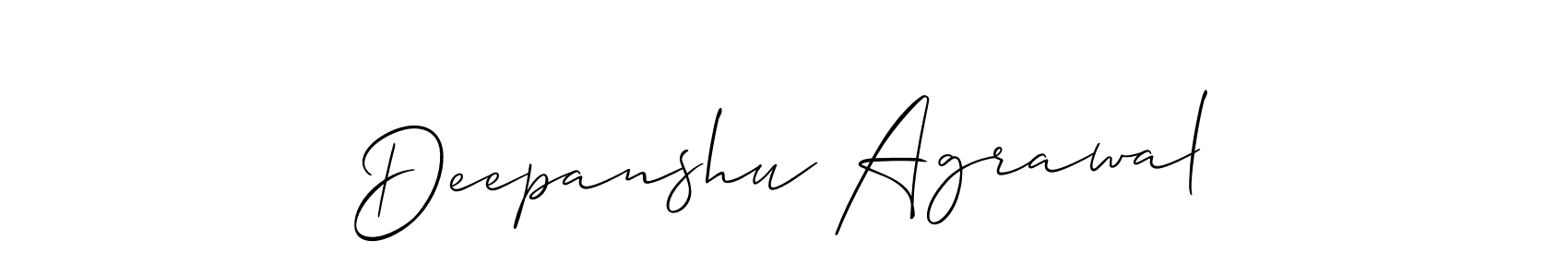 Allison_Script is a professional signature style that is perfect for those who want to add a touch of class to their signature. It is also a great choice for those who want to make their signature more unique. Get Deepanshu Agrawal name to fancy signature for free. Deepanshu Agrawal signature style 2 images and pictures png