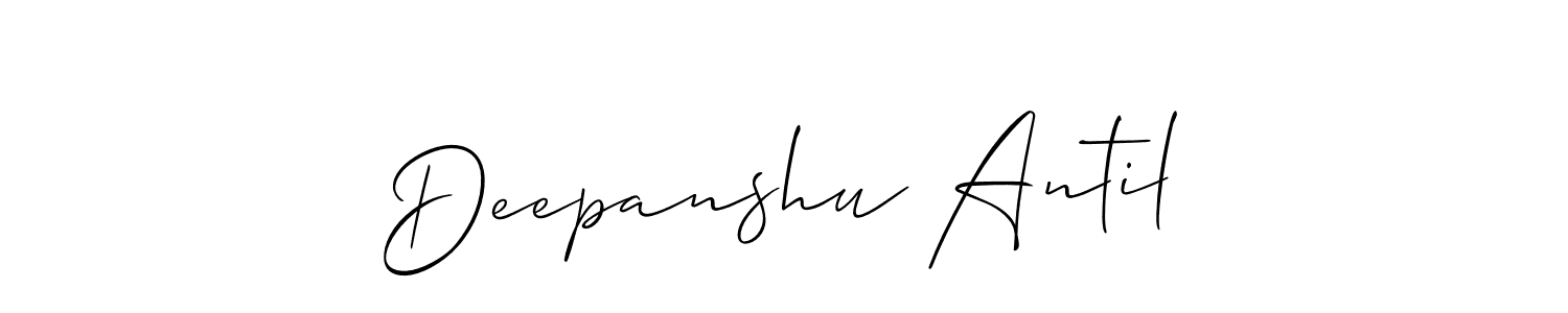 Use a signature maker to create a handwritten signature online. With this signature software, you can design (Allison_Script) your own signature for name Deepanshu Antil. Deepanshu Antil signature style 2 images and pictures png