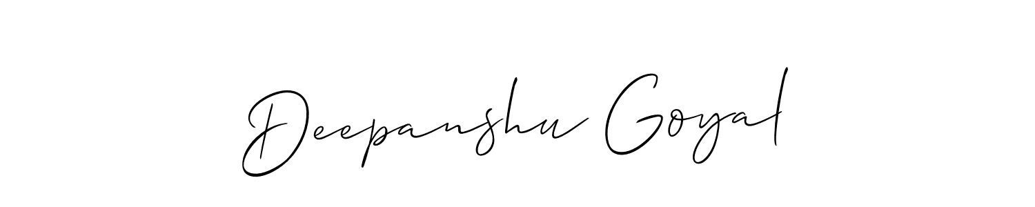 Design your own signature with our free online signature maker. With this signature software, you can create a handwritten (Allison_Script) signature for name Deepanshu Goyal. Deepanshu Goyal signature style 2 images and pictures png