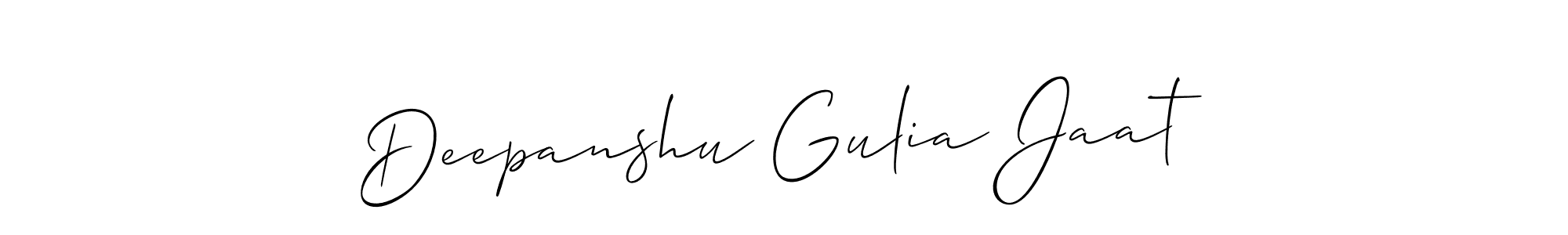 It looks lik you need a new signature style for name Deepanshu Gulia Jaat. Design unique handwritten (Allison_Script) signature with our free signature maker in just a few clicks. Deepanshu Gulia Jaat signature style 2 images and pictures png