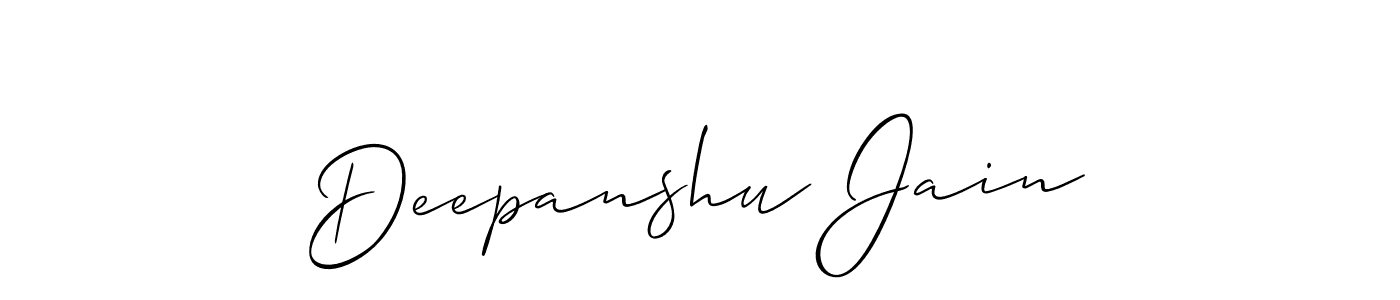 Make a beautiful signature design for name Deepanshu Jain. With this signature (Allison_Script) style, you can create a handwritten signature for free. Deepanshu Jain signature style 2 images and pictures png