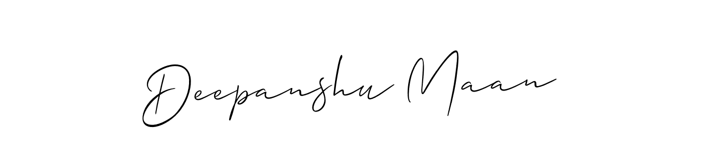 You should practise on your own different ways (Allison_Script) to write your name (Deepanshu Maan) in signature. don't let someone else do it for you. Deepanshu Maan signature style 2 images and pictures png