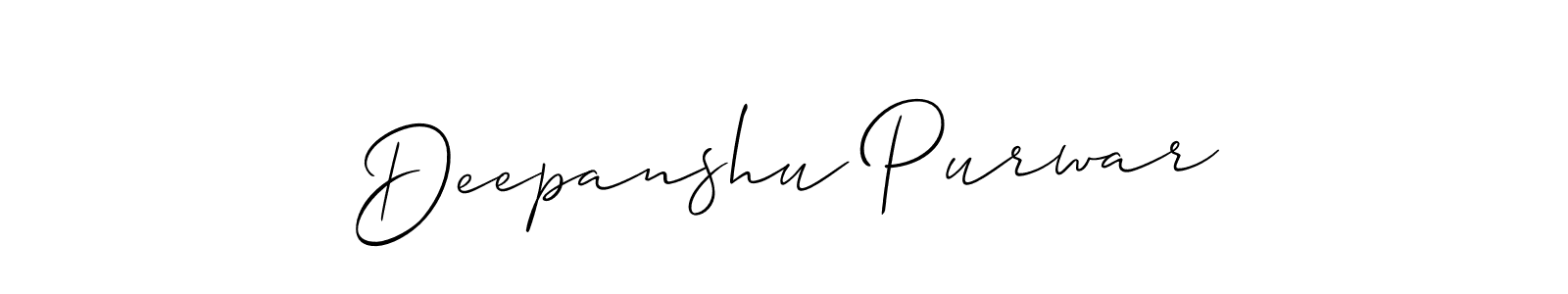 This is the best signature style for the Deepanshu Purwar name. Also you like these signature font (Allison_Script). Mix name signature. Deepanshu Purwar signature style 2 images and pictures png