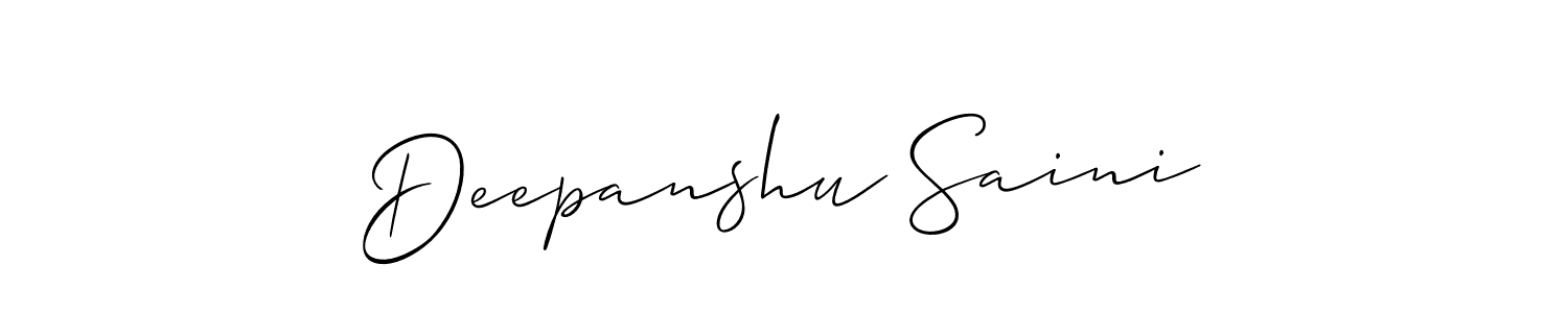 How to make Deepanshu Saini signature? Allison_Script is a professional autograph style. Create handwritten signature for Deepanshu Saini name. Deepanshu Saini signature style 2 images and pictures png