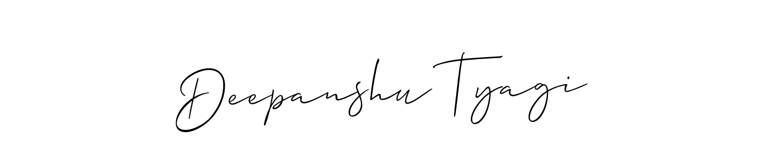 Use a signature maker to create a handwritten signature online. With this signature software, you can design (Allison_Script) your own signature for name Deepanshu Tyagi. Deepanshu Tyagi signature style 2 images and pictures png