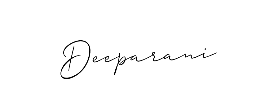 It looks lik you need a new signature style for name Deeparani. Design unique handwritten (Allison_Script) signature with our free signature maker in just a few clicks. Deeparani signature style 2 images and pictures png