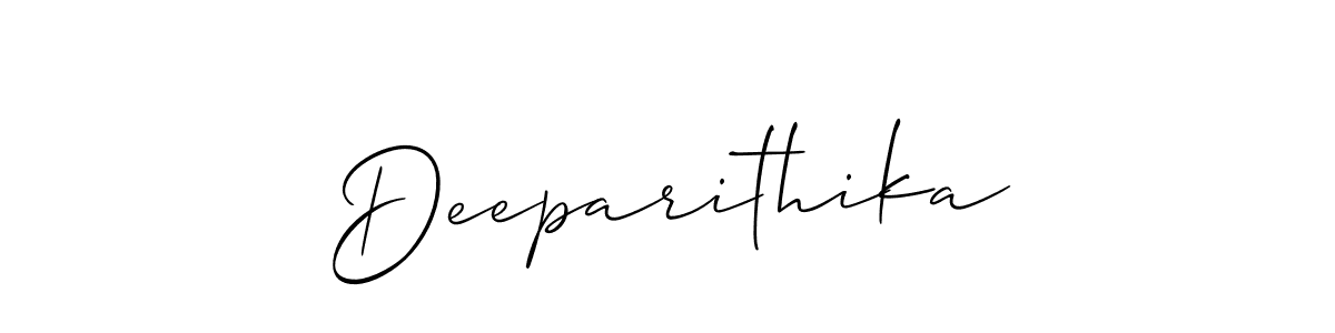 Also we have Deeparithika name is the best signature style. Create professional handwritten signature collection using Allison_Script autograph style. Deeparithika signature style 2 images and pictures png
