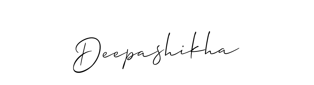How to make Deepashikha name signature. Use Allison_Script style for creating short signs online. This is the latest handwritten sign. Deepashikha signature style 2 images and pictures png