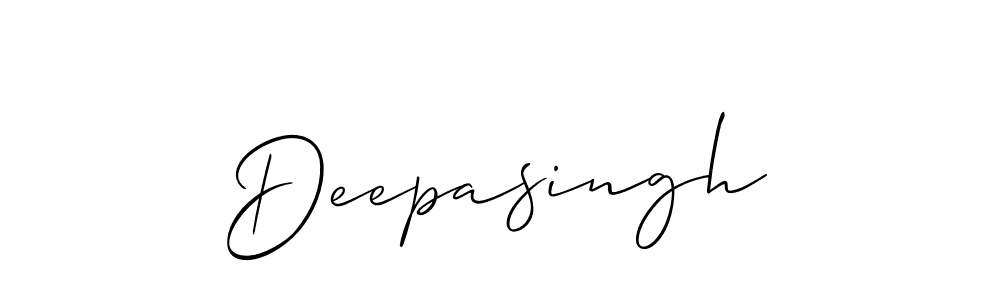 How to make Deepasingh name signature. Use Allison_Script style for creating short signs online. This is the latest handwritten sign. Deepasingh signature style 2 images and pictures png