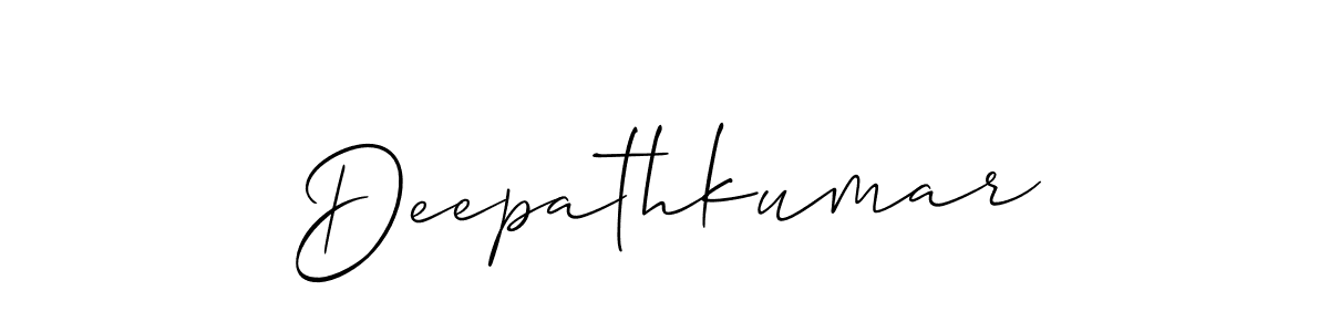 You should practise on your own different ways (Allison_Script) to write your name (Deepathkumar) in signature. don't let someone else do it for you. Deepathkumar signature style 2 images and pictures png