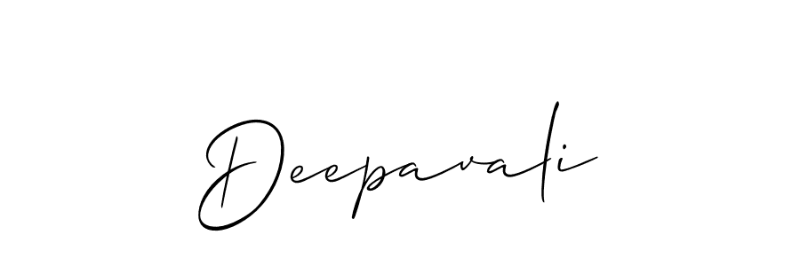 Design your own signature with our free online signature maker. With this signature software, you can create a handwritten (Allison_Script) signature for name Deepavali. Deepavali signature style 2 images and pictures png