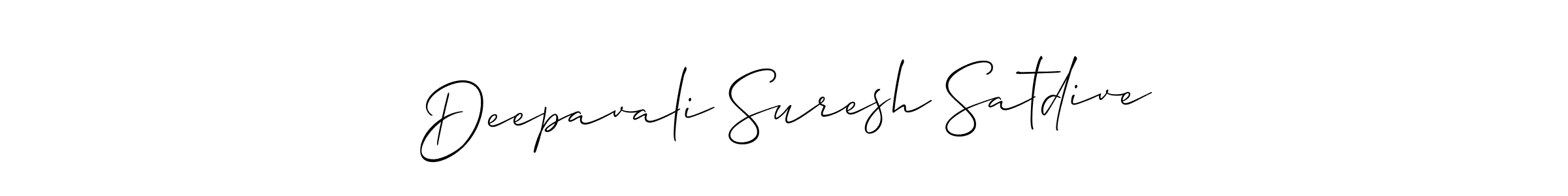 Deepavali Suresh Satdive stylish signature style. Best Handwritten Sign (Allison_Script) for my name. Handwritten Signature Collection Ideas for my name Deepavali Suresh Satdive. Deepavali Suresh Satdive signature style 2 images and pictures png