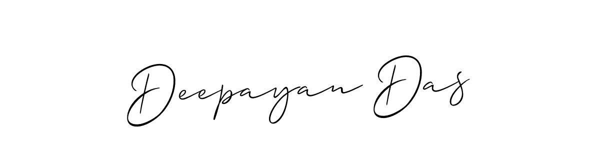 Use a signature maker to create a handwritten signature online. With this signature software, you can design (Allison_Script) your own signature for name Deepayan Das. Deepayan Das signature style 2 images and pictures png