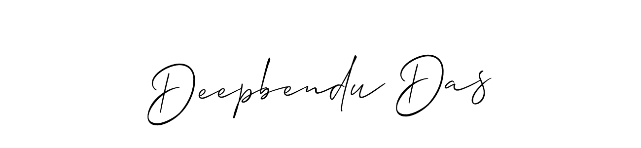 Create a beautiful signature design for name Deepbendu Das. With this signature (Allison_Script) fonts, you can make a handwritten signature for free. Deepbendu Das signature style 2 images and pictures png