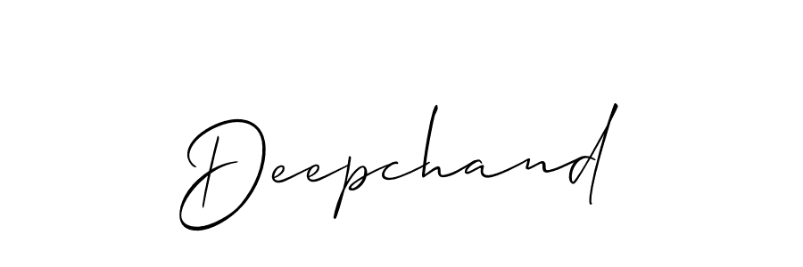 Create a beautiful signature design for name Deepchand. With this signature (Allison_Script) fonts, you can make a handwritten signature for free. Deepchand signature style 2 images and pictures png