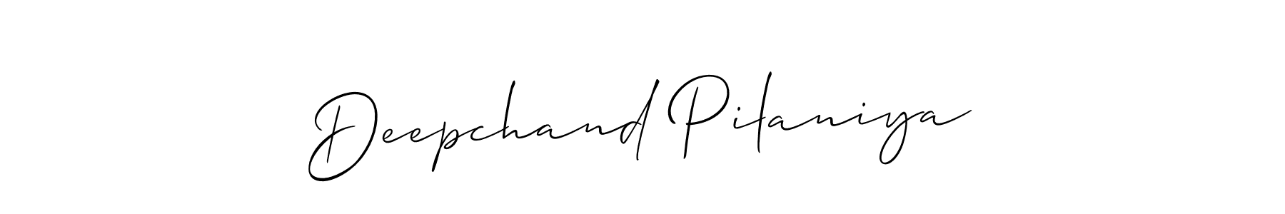 Also we have Deepchand Pilaniya name is the best signature style. Create professional handwritten signature collection using Allison_Script autograph style. Deepchand Pilaniya signature style 2 images and pictures png